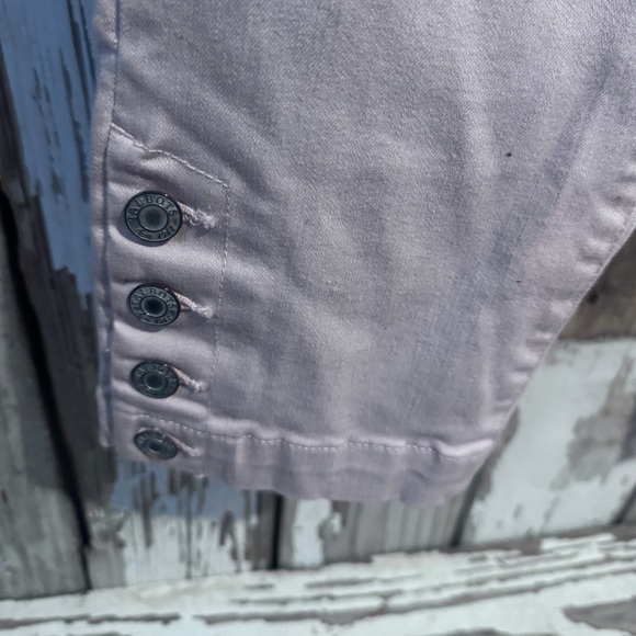 Talbots Flawless Five Point Pocket Light Pink Ankle Jeans Size 10 Bottom Buttons - Picture 5 of 6